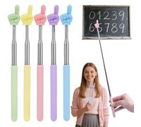 5Pcs Retractable Teacher Pointer Stick,Hand Finger Pointers Teacher Supplies Mini Pointy Multicolor Telescopic Pointer for Teacher Classroom Elementary Kindergarten Supplies Reading Presentation