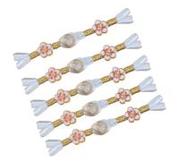5Pcs Retro Chinese Knots Button Closure Sewing Fasteners for Cheongsam Dress Cloaks Coat Sewing Project Sateen Tie