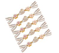5Pcs Retro Chinese Knots Button Closure Sewing Fasteners for Cheongsam Dress Cloaks Coat Sewing Project Sateen Tie