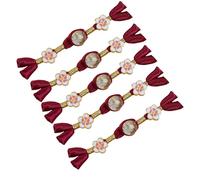 5Pcs Retro Chinese Knots Button Closure Sewing Fasteners for Cheongsam Dress Cloaks Coat Sewing Project Sateen Tie