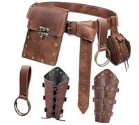 5PCS Retro Punk Waist Pack Set Cosplay Accessories Belt Pouches Multi Functional Waist Organizers for Travel Quick Release Phone Pouch Belt