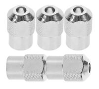 5pcs Reusable M8x0.75 Chuck Nut for Electric Wrench and Drill | Zinc Alloy, Knurled Grip, Silver Finish, Secure Fastening for Woodworkers, Mechanics, Industrial Installation