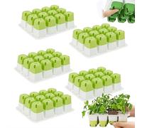 5PCS Reusable Seed Starter Tray, 60 Cells Seed Trays, Indoor Silicone Seedling Starter Trays,Reusable Seedling Plug Tray Starters Container,For Nursery Greenhouse Garden Plants Propagation