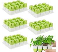 5PCS Reusable Seed Starter Tray,60 Cells Seedling Plug Trays,Silicone Seedling Starter Container,Indoor Gardening Plant Germination Tray for Nursery Greenhouse Garden Growing Plants Propagation