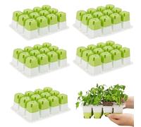 5PCS Reusable Seed Starter Trays Kit - Seed Trays for Seedlings,60 Cells SeedTrays,Silicone Seeding Starter with Cells,Reusable Seedling Starters Tray for Nursery Greenhouse Garden Growing Plants