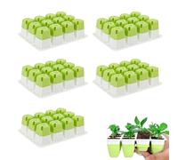 5PCS Reusable Seed Starter Trays Kit - Seed Trays for Seedlings,60 Cells SeedTrays,Silicone Seeding Starter with Cells,Reusable Seedling Starters Tray for Nursery Greenhouse Garden Growing Plants
