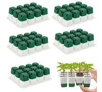 5PCS Reusable Seed Starter Trays Kit - Seed Trays for Seedlings,60 Cells SeedTrays,Silicone Seeding Starter with Cells,Reusable Seedling Starters Tray for Nursery Greenhouse Garden Growing Plants