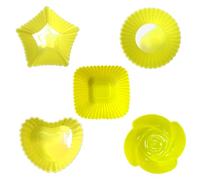 5Pcs Reusable Silicone Cupcake Baking Cups Non-Stick Muffin Liners Molds Sets Bento Lunch Box Dividers Pastry Cake Molds