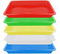 5pcs Reusable Trays Non-Slip Trays Multicolor Play Trays Art Activity Trays Crafts Organizer Trays For School Home Arts And Crafts, Diy Projects, Painting, Organization Supplies - 28 X 21 X 3 Cm
