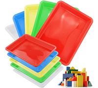 5pcs Reusable Trays Non-Slip Trays,Multicolor Play Trays,Art Activity Trays Crafts Organizer Trays For School Home Arts And Crafts, Diy Projects, Painting, Organization Supplies - 28 X 21 X 3 Cm