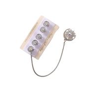 5pcs Rhinestone Shiny Luxury Button Brooch Set Alloy Rhinestone, 4 Buttons, Star and Moon Butang Brooch