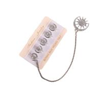 5pcs Rhinestone Shiny Luxury Button Brooch Set Alloy Rhinestone, 4 Buttons, Star and Moon Butang Brooch