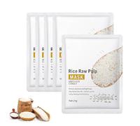 5Pcs Rice Dough Modeling Mask, Rice Dough Facial Mask, Rice Dough Facial Modeling Mask, Rice Korean Face Mask, Rice Mask for Face, Moisturizer Mask, Skin Moisture Barrier, Deep Nourishing