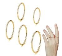 5pcs Ring Woman Ring Stainless Steel woman, Stackable Ring Knuckle Set, for Women Knuckle Midi Rings, Retro Minimalist Jewelry Sets