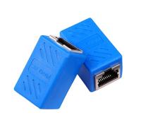 5Pcs RJ45 Network Pass-Through Connector, Blue ABS Cable Extender Adapter | Sturdy Plastic Housing, Easy Installation, Accurate Signal Transmission, Compact Portable Design for Home or Office Use