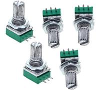5PCS RK097 RK097N Potentiometer B1K 5K 10K 20K 50K 100K 500K 15mm 3Pin Audio Amplifier Sealed Linear Volume Potentiometers kit Resistor elements (Size : 10K Ohm)