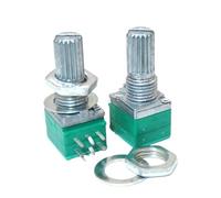 5PCS RK097G 50K single linked B50K with a switch audio 6pin shaft 15mm power amplifier sealing potentiometer