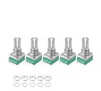 5PCS RK097N Potentiometer B1K 5K 10K 20K 50K 100K 500K 15mm Shaft 3Pin Switch Audio Shaft Amplifier Sealing Potentiometers RK097 Resistor elements (Size : 10K Ohm)