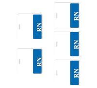 5Pcs RN Identifier Card Badge Assistant 3.38x3.12Inch Healthcare Staff Badge Assistant with Color Coded Background Nurse Identification Card