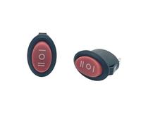 5Pcs Rocker Switch Ellipse Red KCD1 3Pin three position Seesaw Power switch 6A/250VAC 10A/125VAC