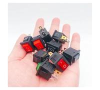 5Pcs Rocker Switch KCD1-101 15 * 21mm 220V 3Pin with LED ON/OFF Marine Rocker Switch Car Dashboard Truck Power Switch IDGTTLDF(2p)