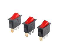5Pcs Rocker Switch Transparent Red LED Light 3 Pins 2 Gears 16A Silver Switch Power Button Switch 800W-4000W 8 Type IDGTTLDF(3500W)