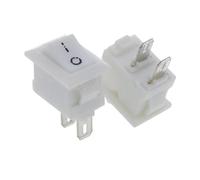 5pcs Rocker Switch white KCD1 3A 250VAC/6A 125VAC 10 * 15mm 2PIN 2 Position ON/OFF