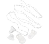 5pcs Roller Blind Clutch Bracket Set with 3m Beaded Chain for Curtains | White Plastic Fittings for Window Treatments, Simple Repair Parts for Homeowners, Handymen and Office Use