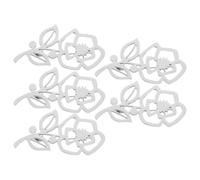5pcs Rose Brooch Pin Hollow Floral Lapel Decoration Stainless Steel | Classic Minimalist Design with Secure Pin Back, Suitable for Suits and Dresses, for Valentine and Prom Events