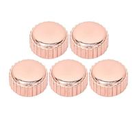 5pcs Rose Gold Steel Watch Crown Replacement, Professional Watch Crown Spare Parts, High - Quality Durable Watch Head for Wristwatch Repair with Multiple Sizes for Watchmakers and (6mm flat large