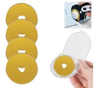 5PCS Rotary Cutter Blade,Rotary Cutter Blades for Fabric,Universal Replacement Fabric Cutter Wheel,Fabric Cutting Blades Refill,Circular Fabric Blades Fits Most Rotary Cutters for Sewing,45*8*0.3mm