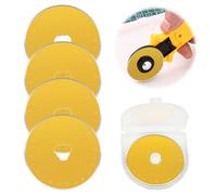 5PCS Rotary Cutter Blade, Universal 45mm Titanium Heavy-Duty Rotary Cutter Replacement Blades Fabric Cutting Blades Refill, Circular Fabric Cutting Blades Refill for Quilting Sewing Scrapbooking