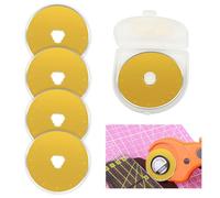 5PCS Rotary Cutter Blades 45mm Gold, SKS-7 Titanium-Coated Rotary Blades for Fabric Cutting, Universal Refill Rotary Cutter Blades for Fabric, Paper, Scrapbooking