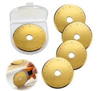 5PCS Rotary Cutter Blades 45mm Replacement Fabric Cutter Wheel | Universal Fabric Cutting Blade, Titanium, for Fabric Crafting Scrapbooking Quilting Sewing , for Olfa Fiskars Turecut DAFA