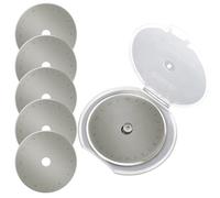 5Pcs Rotary Cutter Blades 60mm,Replacement Blades,Universal Rotary Cutter Blades,Rotary Blades 60mm,Easy Replace,Fabric Cutting Blades Refill for Quilting Scrapbooking Sewing Arts &Crafts