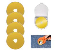5PCS Rotary Cutter Blades|olfa Rotary Cutter Blades 45mm|Rotary Cutter Set|Fabric Paper Scrapbooking Compatible with Olfa Fiskars Turecut, Fits Fabric Paper Sewing Accessories Compatible, Gold