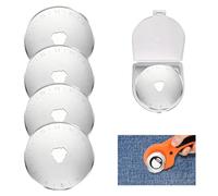 5PCS Rotary Cutter Blades|olfa Rotary Cutter Blades 45mm|Rotary Cutter Set|Fabric Paper Scrapbooking Compatible with Olfa Fiskars Turecut, Fits Fabric Paper Sewing Accessories Compatible, Silver