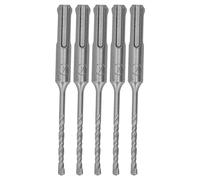 5Pcs Rotary Hammer Drill Bit,Cemented Carbide Tip Spiral, 2 Flutes Impact Drill Bit,Carbide Tips Drill for Concrete Masonry Bricks Rock Stone (10mm)