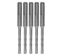5Pcs Rotary Hammer Drill Bit with Carbide Tip, Impact Drill Bit Kit, Spiral 2 Flutes for Brick Stone Concrete, 110mm Hammer Drill Bits for (6mm)