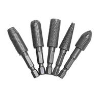 5Pcs Rotary Rasp File Steel File Router Grinding Burr Grinding Tool Steel Electric Head Polishing Tool Rotary Set