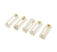 5Pcs Round 3x 1.5V AAA Battery Holder Case Box White