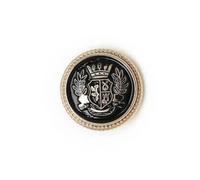 5pcs Round Carved Badge Enamel Metal Buttons Sewing Scrapbook Jacket Blazer Sweaters Crafts Handwork Clothing 15-25mm-black-23.0mm