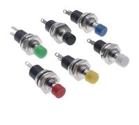 5pcs Round Momentary Push Button Switch Press The Self-Reset,PBS-110,7MM,Micro Switchs,Normally Open,Normally Closed,1NO1NC(PBS-110 black)