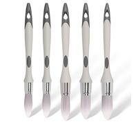5Pcs Round Paint Brush Pointed Fine Wall Brush Trimming Paint Tool PP Paintbrush Set for Stains, Varnishes, Glues and Home DIY