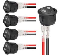 5pcs Round Rockers Switches Automotive Electronics Switches For Home Appliance & Industrial Equipment Control Panel Round Toggle