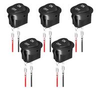 5pcs Round Rockers Switches Automotive Electronics Switches For Home Appliance & Industrial Equipment Control Panel Round Toggle