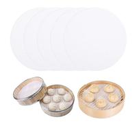 5Pcs Round Silicone Steamer Liners Mat, 20cm Silicone Steamer Mesh Mat for Dumplings Buns, Non-Stick Dim Sum Mesh, Reusable Steamer Liners, Food-Grade Silicone for Home Kitchen Steamed Dishes