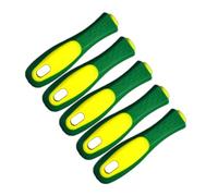 5PCS Rubber File Handles Half Round Metal File Handle with Rectangular Hole Hand Drill for 6" 8" 10" 12" 14" 16" 18" Flat and Half Round Metal File Handles