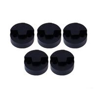 5PCS Rubber Violin Practice Mute Set, 20 X 20mm Round Rubber Violin Mute Silencer Violin Accessories For Sound Weakening(Black)