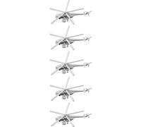 5PCS Russian Mi-171 Helicopter Resin Model 1/2000-1/200 Scale | Mi-171 3D Resin Military Helicopter Model for Modern Airfield Diorama for Military Aviation Fans(1/1250 (16mm)